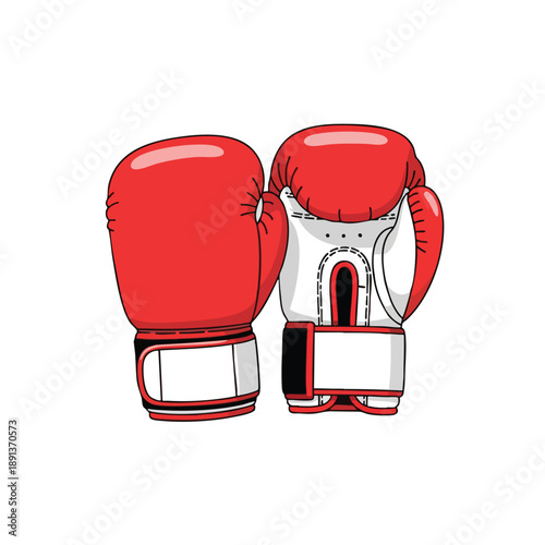 Red Boxing Gloves Illustration