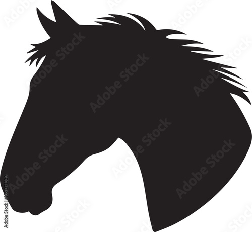 Arabian Horse Head Silhouette Vector