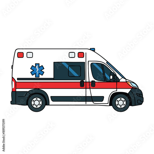 Ambulance Vector Illustration for Emergency Services