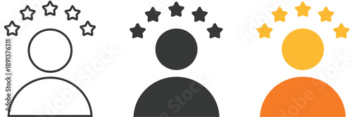 Customer satisfaction icon set, feedback and rating symbols, user experience and review rating icons collection, vector illustrations for apps, websites, surveys, and service quality design projects.