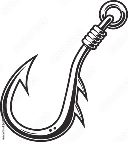 fishing hook vector illustration