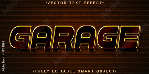  Garage Car Repair & Wash Typography Vector Fully Editable Smart Object Text Effect