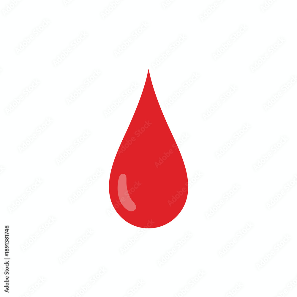 Fototapeta premium Red Liquid Drop Icon