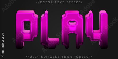 Play Game Fun Vector Fully Editable Smart Object Text Effect