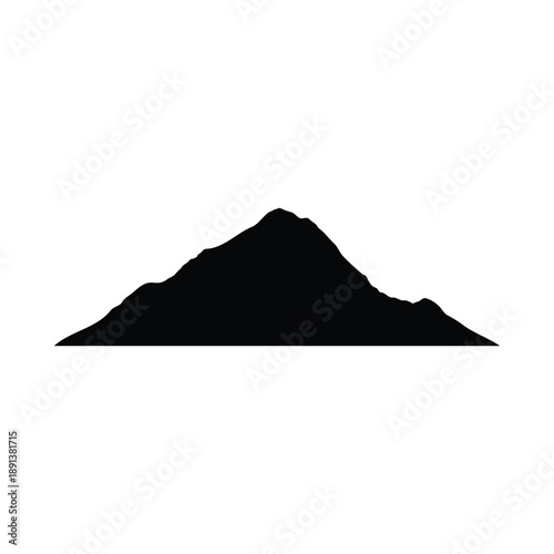 Mount everest silhouette vector flat illustration design.