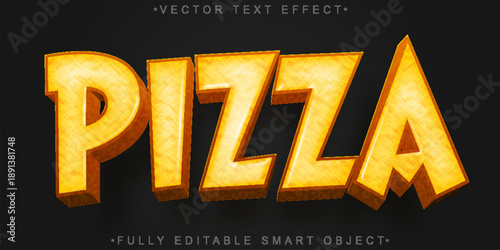 Pizza Snack Fast Food Vector Fully Editable Smart Object Text Effect