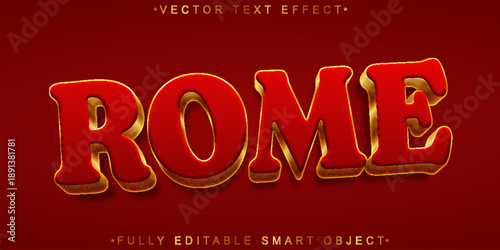  Rome Ancient Architecture Typography Vector Fully Editable Smart Object Text Effect