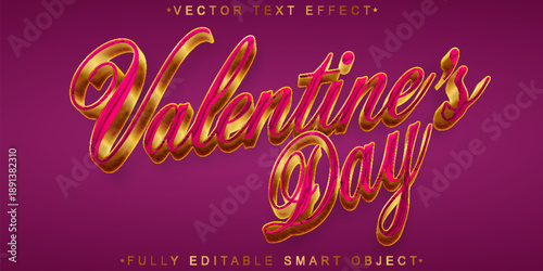  Valentine’s Day Romantic Love Typography Vector Fully Editable Smart Object Text Effect
