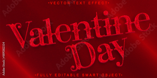 Valentine’s Day Romantic Love Typography Vector Fully Editable Smart Object Text Effect
