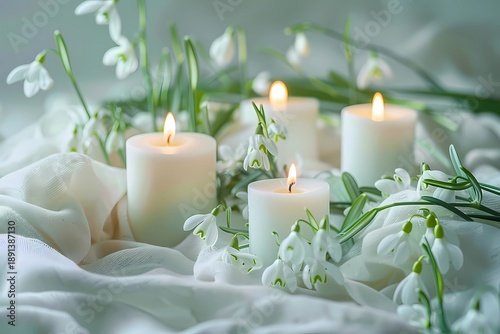 candles and flowers