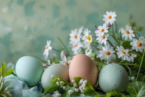 easter eggs in grass