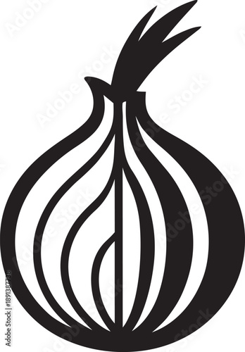 Onion network routing anonymity symbol line icon