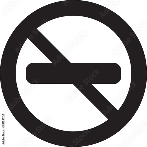 Access denied forbidden prohibition sign line icon