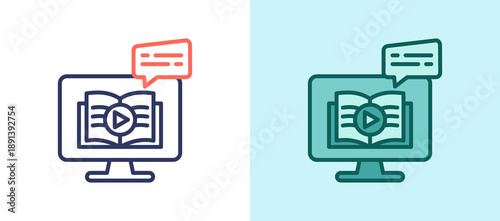 Online Course whitegreen icon