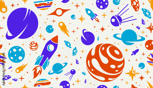Exploring space seamless ba...