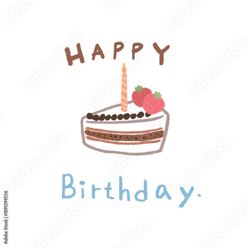 Happy Birthday Wishing Colorful and Cute Font Design