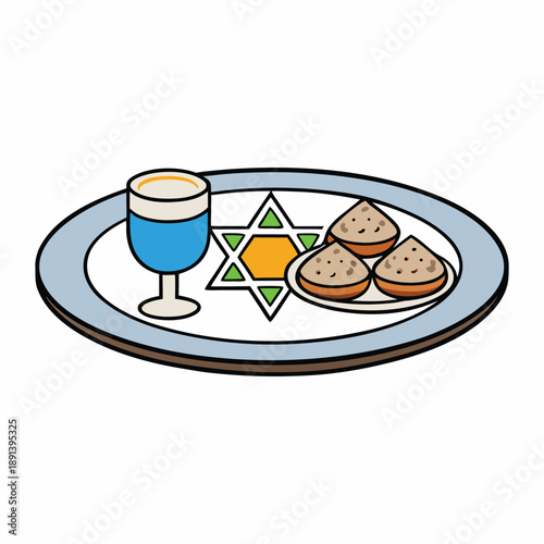 A warm Passover background with matzah, wine cups, herbs, and gentle Hebrew motifs, symbolizing freedom, tradition, and the story of Exodus in soft, festive tones.