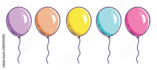 balloon vector isolated on white background