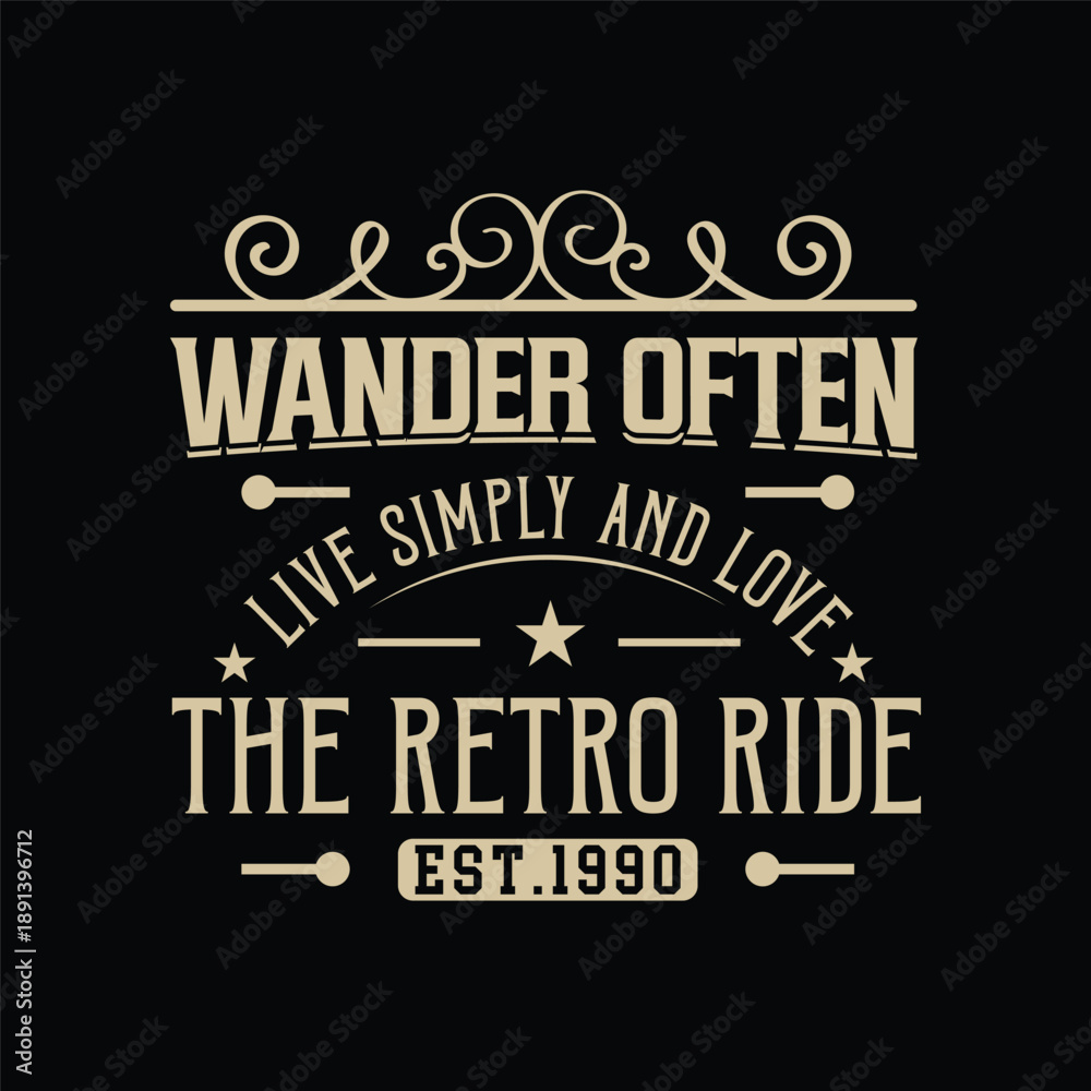 Fototapeta premium Vintage style Typography designs and badges on a black background