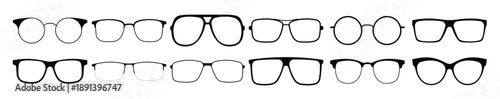 collection of glasses vector glasses silhouette