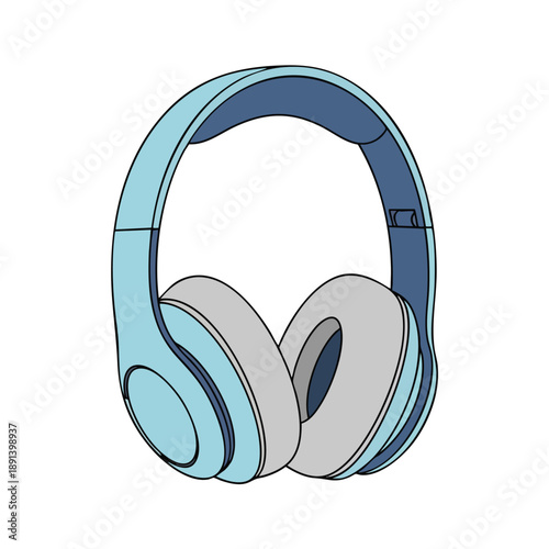 Colorful Headphones Illustration