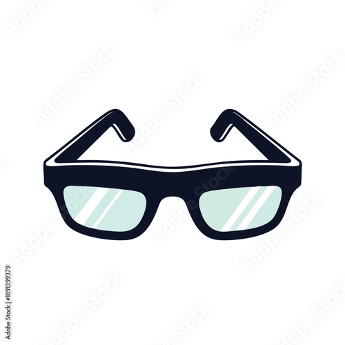 3D Glasses Isolated on White Background
