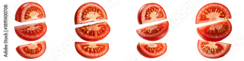 Wallpaper Mural Set For Sliced tomatoes on white isolated on transparent background Torontodigital.ca
