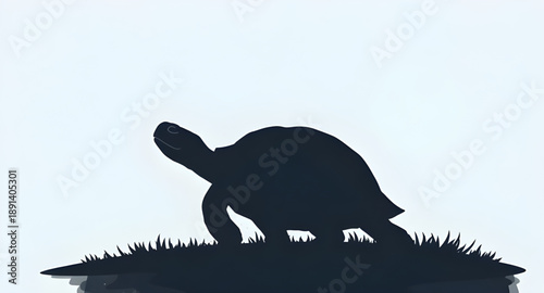 turtle silhouette vector, sea turtle icon, marine animal silhouette, ocean animal icon, aquatic reptile silhouette, wildlife silhouette, animal shape, black silhouette, solid shape, flat icon, minimal