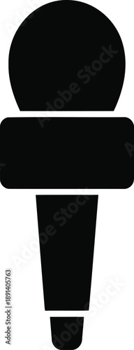 Podcast and broadcast silhouette showing radio microphone for audio recording and live streaming