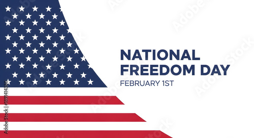 National Freedom Day with Geometric American Flag