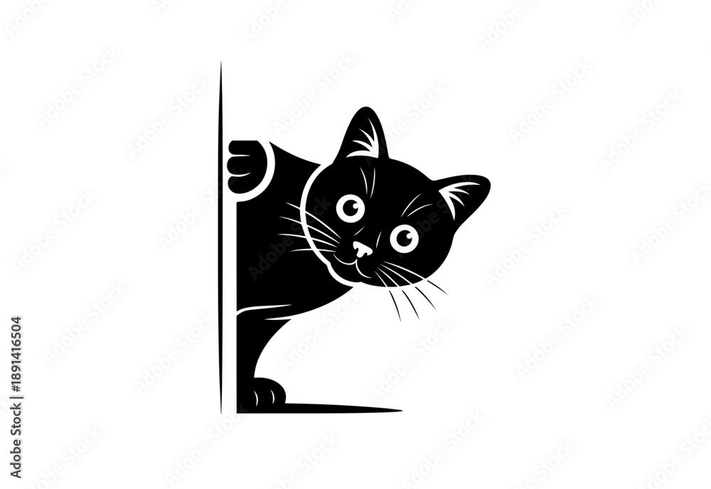 Obraz premium Dog and cat black profile silhouette set. Pets sit together, side view isolated on white background. Design for veterinary clinic, shop, animal business. Vector 