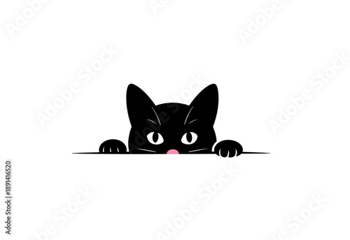 Dog and cat black profile silhouette set. Pets sit together, side view isolated on white background. Design for veterinary clinic, shop, animal business. Vector
