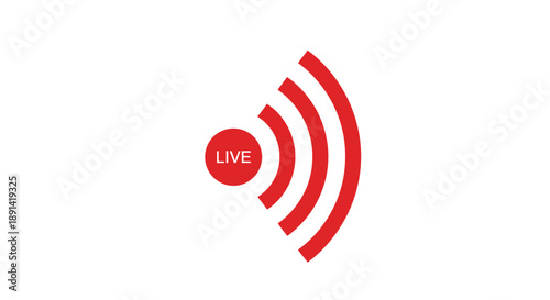 Red Live Streaming Icon