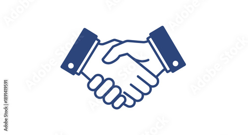 Handshake icon, business deal agreement