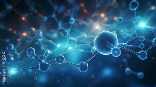 Hyper-detailed biochemical pathway activation with glowing protein networks and cascading signals, futuristic scientific visualization for biotechnology, medical research, and AI biology concepts.