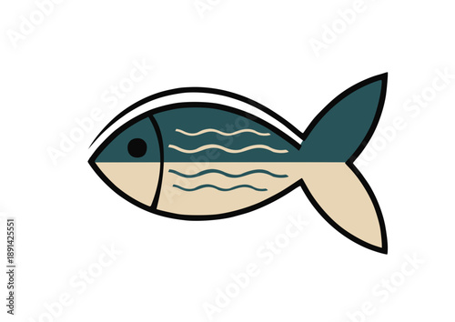 Le poisson bleu : logo