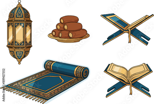 Aesthetic Islamic Icon Set for Ramadan 1447H