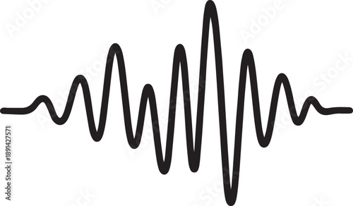 Sound wave silhouette vector abstract audio frequency line design modern technology music rhythm silhouette vector