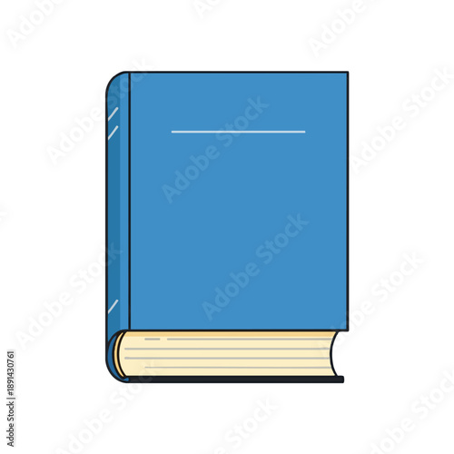 Blue Hardcover Book Illustration