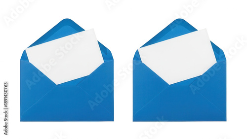 Wallpaper Mural Two blue envelopes with letters isolated on transparent background Torontodigital.ca