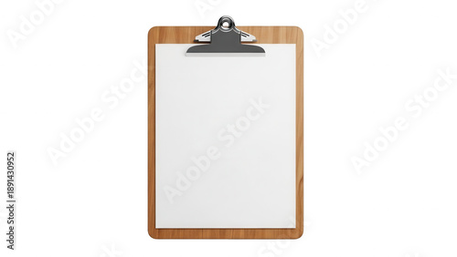 Wallpaper Mural Wooden clipboard with blank paper isolated on transparent background Torontodigital.ca