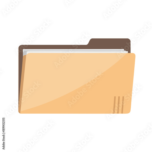 Illustration of a Folder with Documents