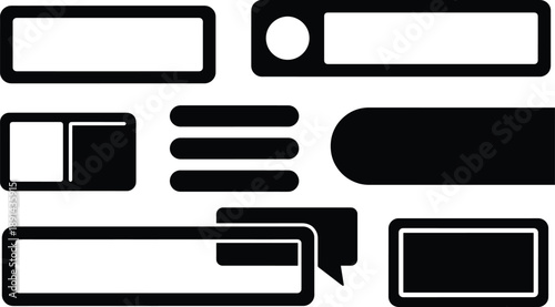 Modern UI elements for web and mobile design