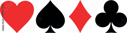 Standard playing card suit symbols featuring Heart Spade Diamond and Club