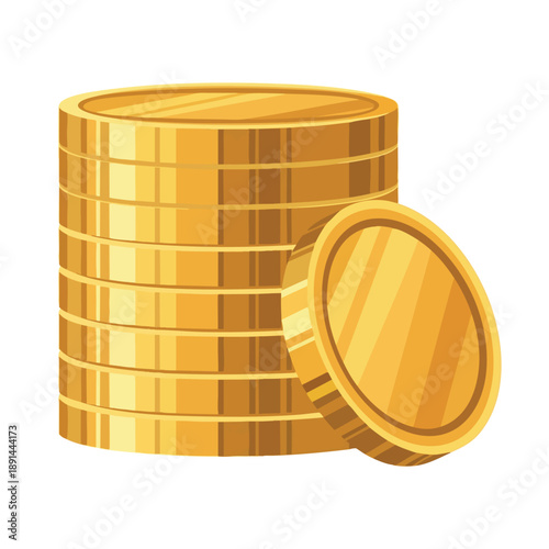 Gold Coins Stacked