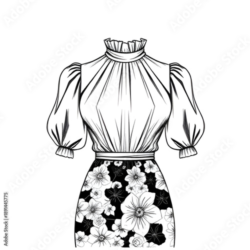 gibson blouse, blouse, womenswear, fashion, apparel, garment, top, shirt, long sleeves, puff sleeves, voluminous sleeves, gathered sleeves, cuffed sleeves, neckline, relaxed fit, elegant, feminine, cl