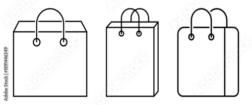 Flat style vector Shopping bag icon vector are use to grocery and service apps.
