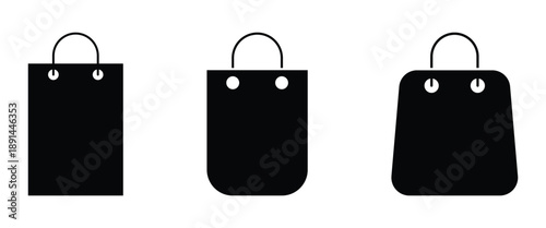 Flat style vector Shopping bag icon vector are use to grocery and service apps.