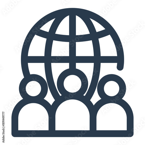 Community collaboration global nonprofit network icon