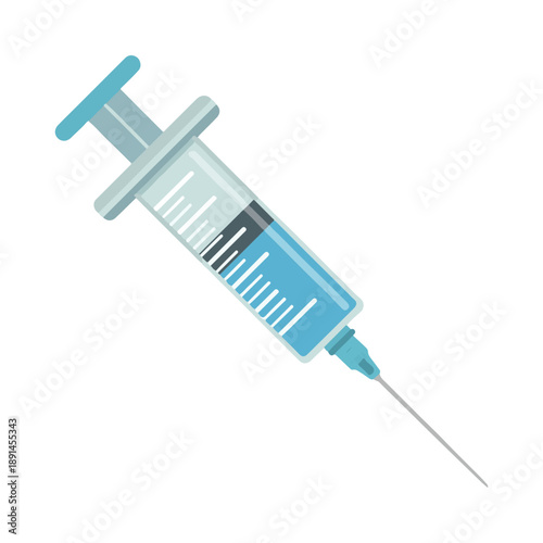 syringe on white background